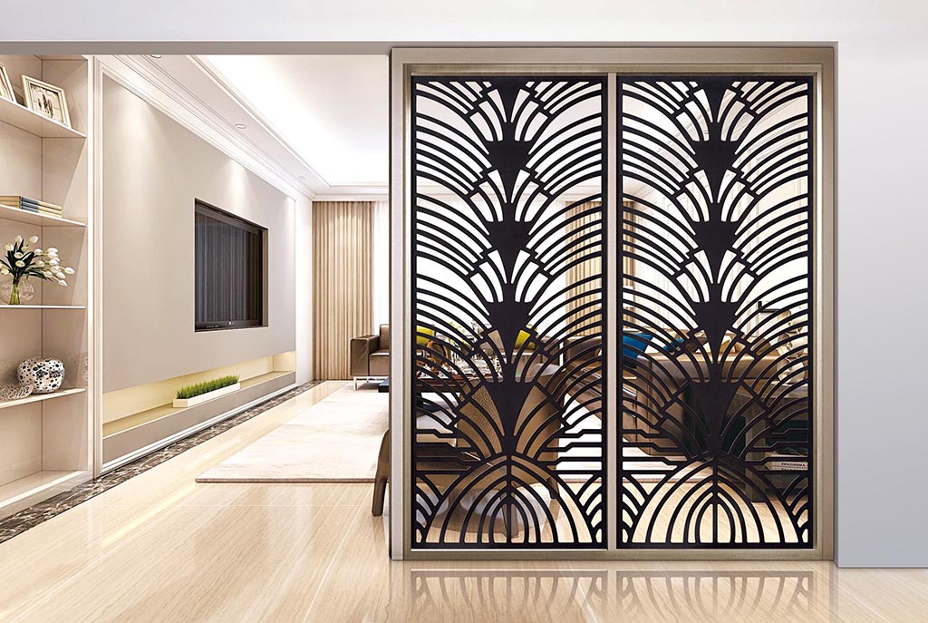 Metal screen partition decorative mesh